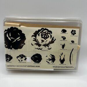 Definitely Decorative Cottage Rose Rubber Stamp Set By Stampin Up! 1999 - Floral